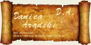 Danica Aradski vizit kartica